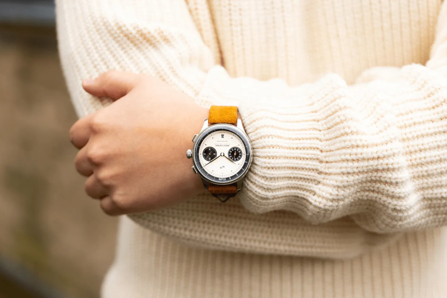 1934 Telechron. Steel / Off White & Black