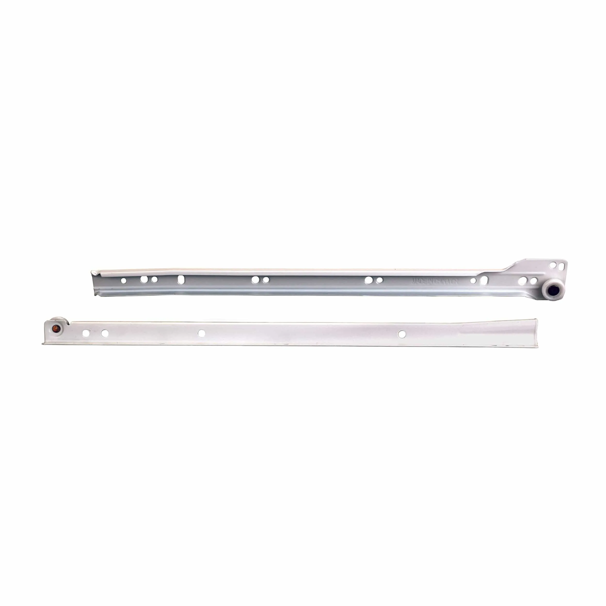 3/4-Extension Self-Close White Epoxy Coated Euro Drawer Slides - Model KV 1805 - Pair