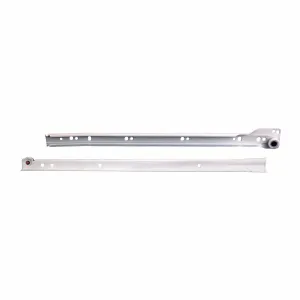 3/4-Extension Self-Close White Epoxy Coated Euro Drawer Slides - Model KV 1805 - Pair