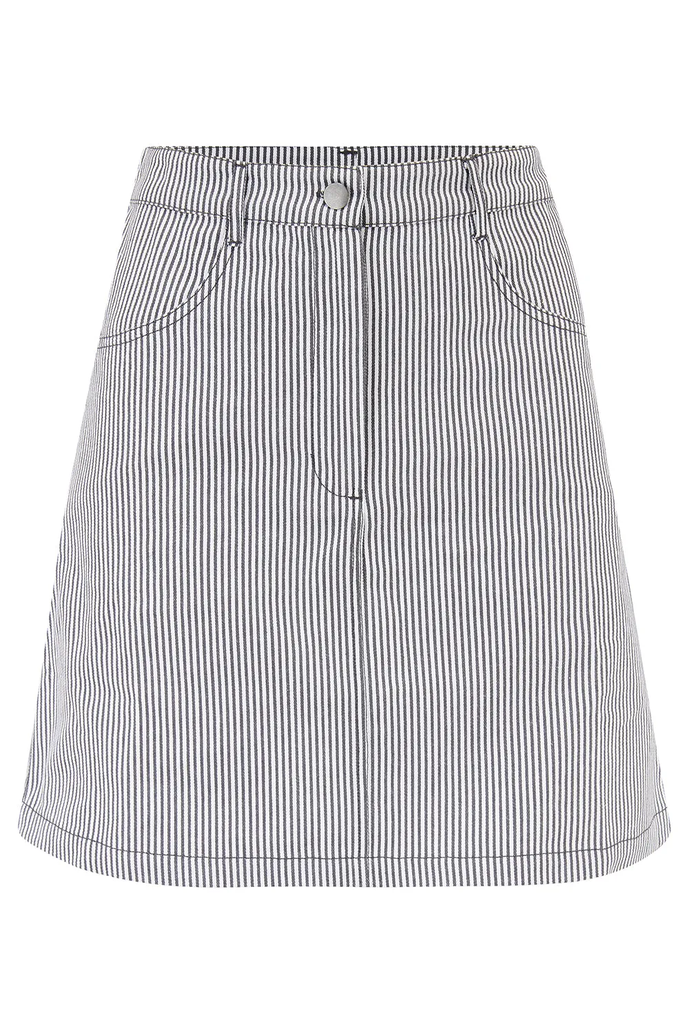 Alice Mini Skirt - Monochrome Stripe