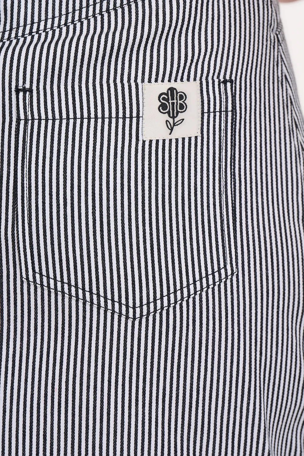 Alice Mini Skirt - Monochrome Stripe
