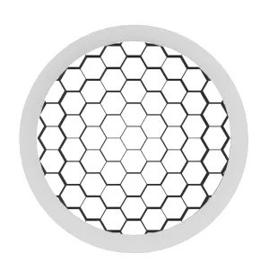 ATOM Series - Honeycomb Louver White Trim Ring