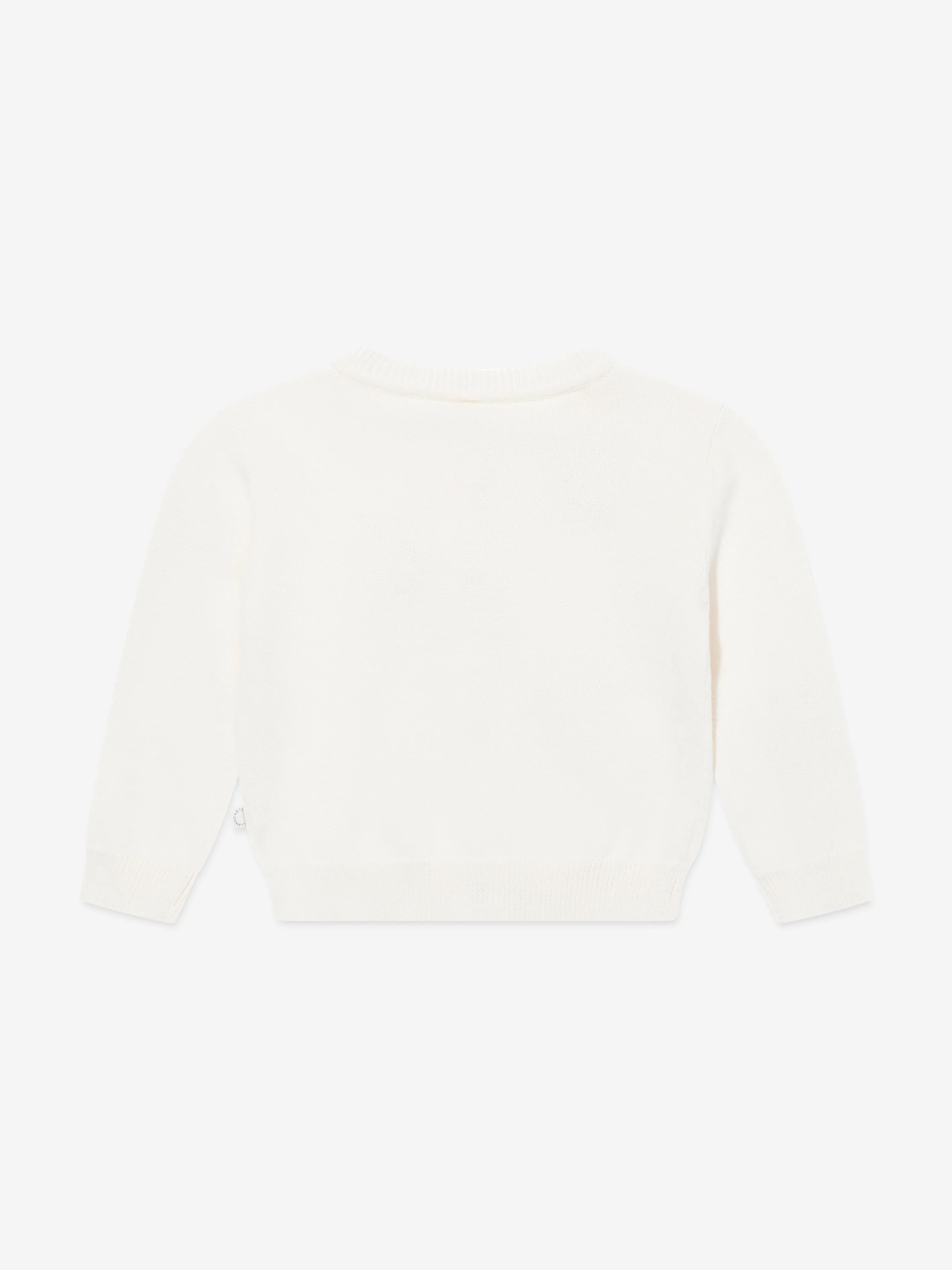 Baby Girls Knitted Strawberry Cardigan in Ivory
