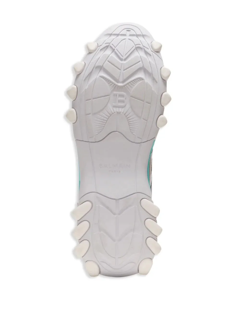 Balmain B-East Pb Trainers In Technical Materials And Mesh Teal/White