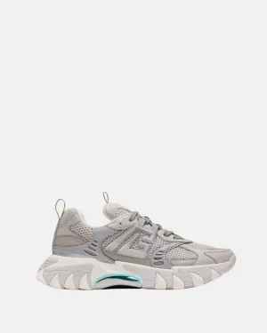 Balmain B-East Pb Trainers In Technical Materials And Mesh Teal/White
