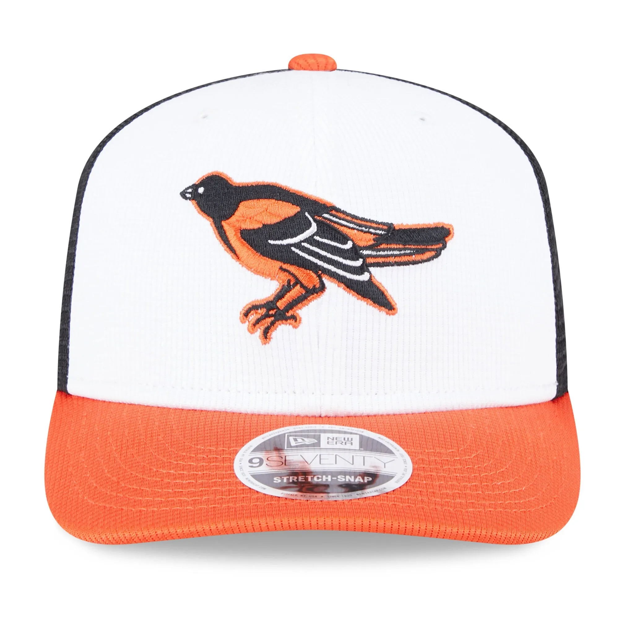 Baltimore Orioles New Era White Batting Practice 9SEVENTY Trucker Hat