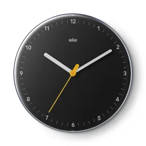 BC26 Braun analogue wall clock - black