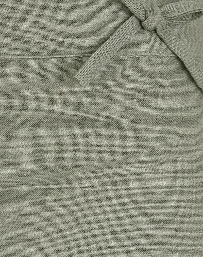 Blazy Tie Short in Linen Slate Green