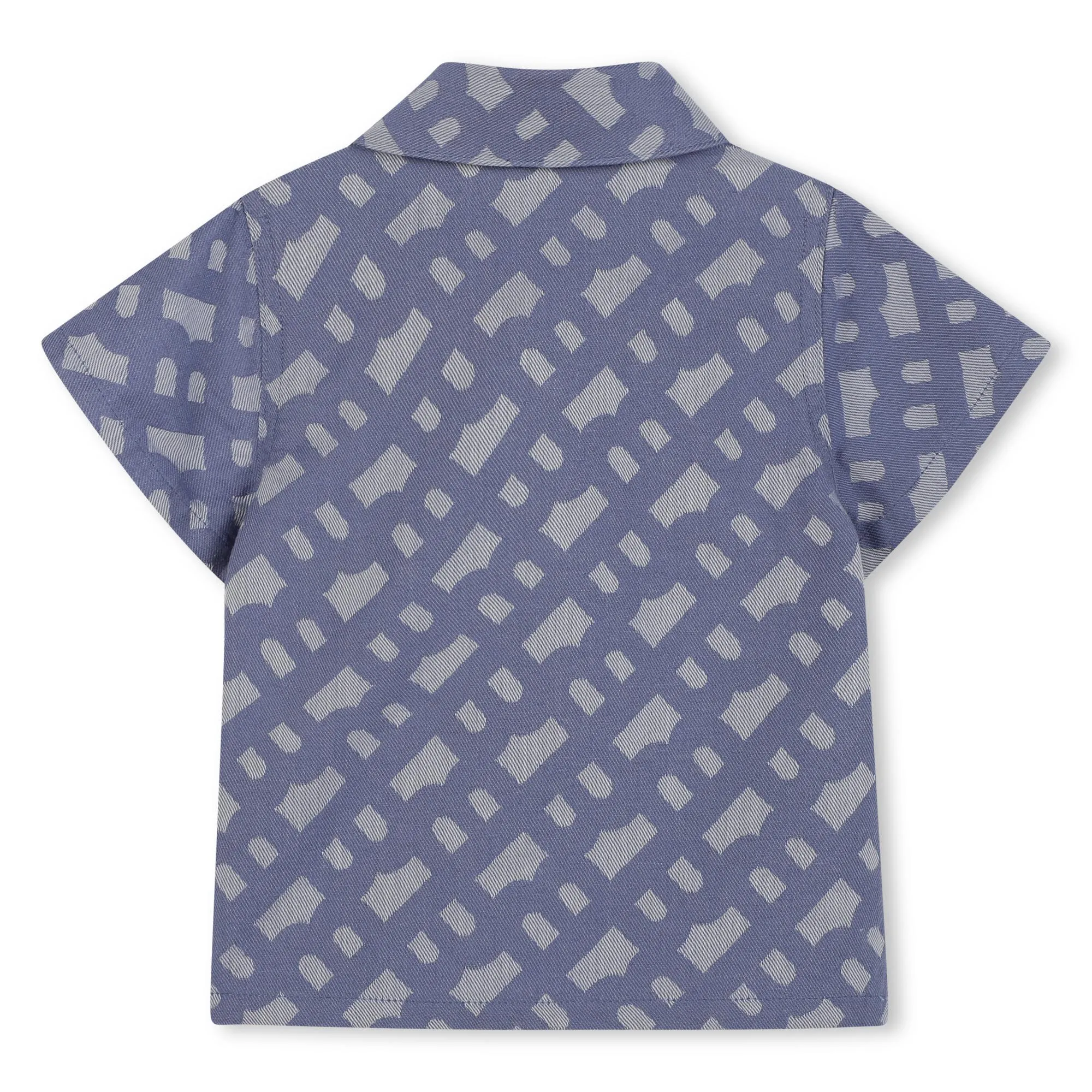 Blue Jacquard Monogram Shorts Set