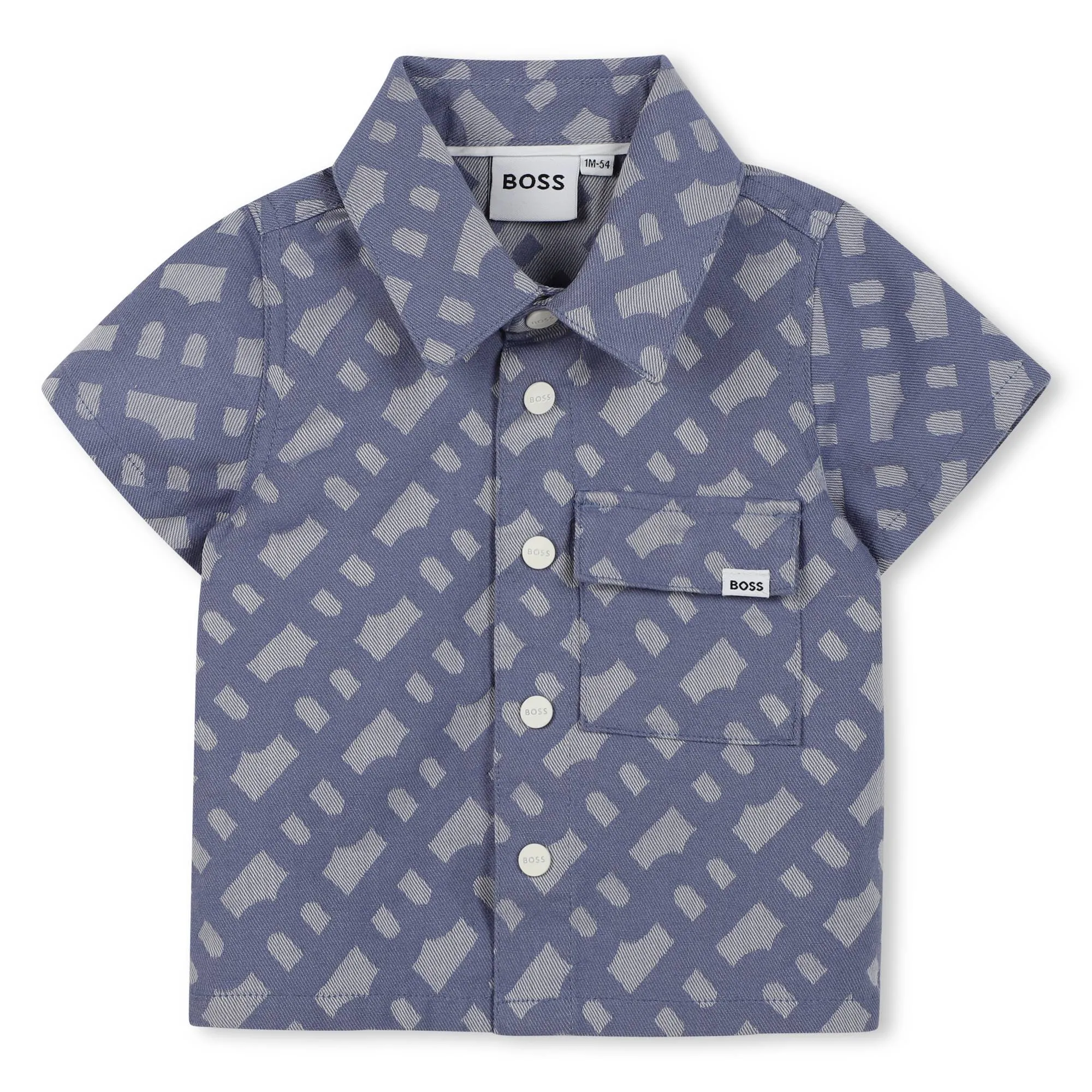 Blue Jacquard Monogram Shorts Set