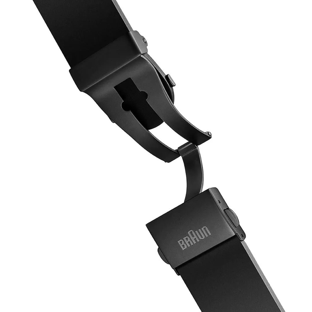 BN0095 Braun gents prestige chronograph watch - black dial and black rubber strap