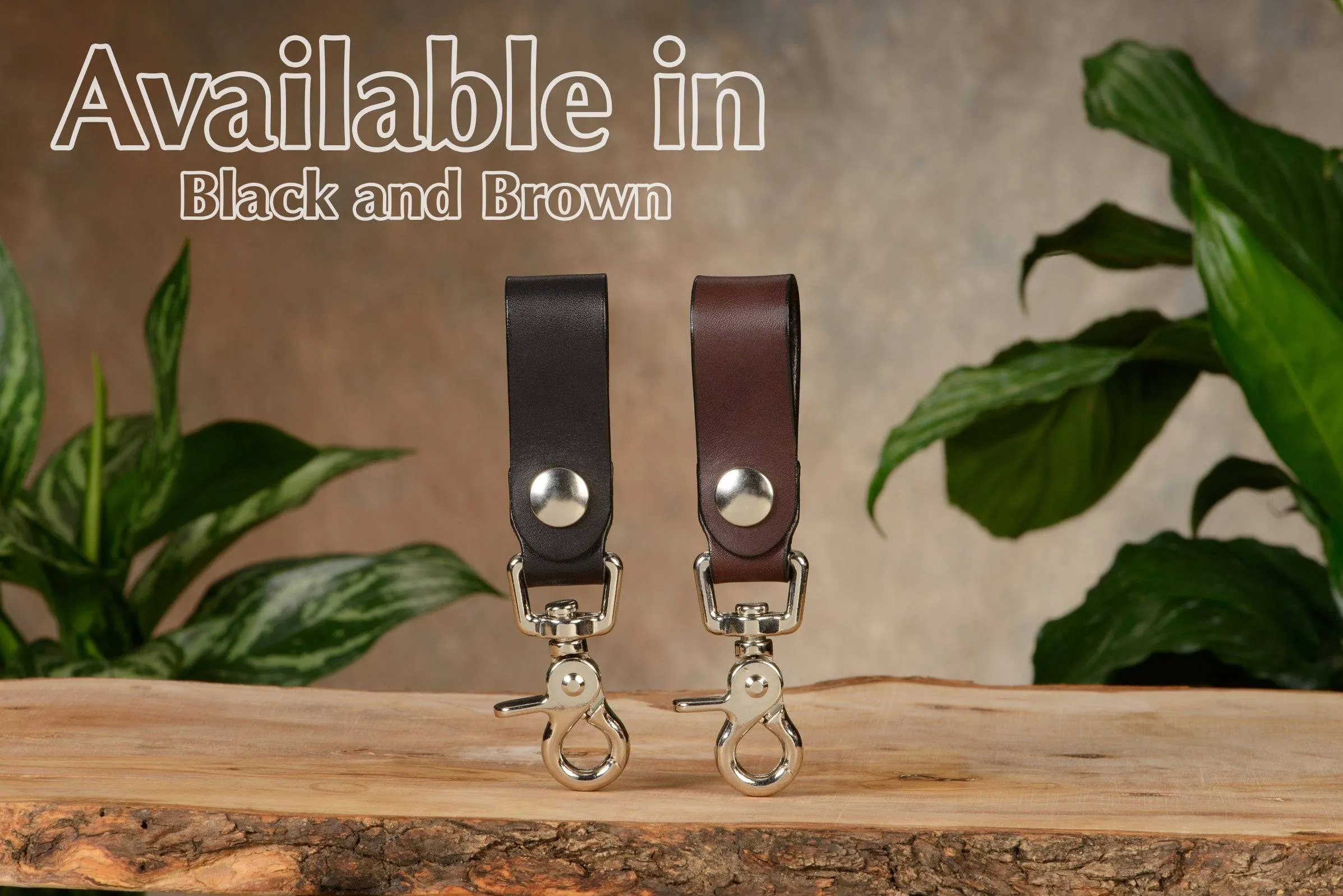 Brown Leather Key Hanger With Scissor Snap (SKU 234-36)