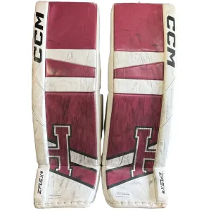 CCM Extreme Flex 6 - Used Pro Stock Goalie Pads (Maroon/White)