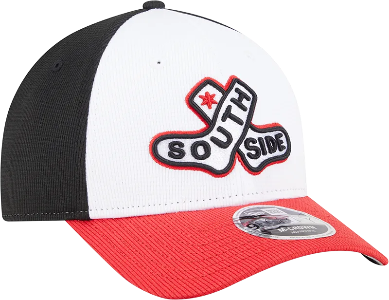 Chicago White Sox New Era Black/Red 2025 City Connect Batting Practice M-Crown 9FORTY Adjustable Hat