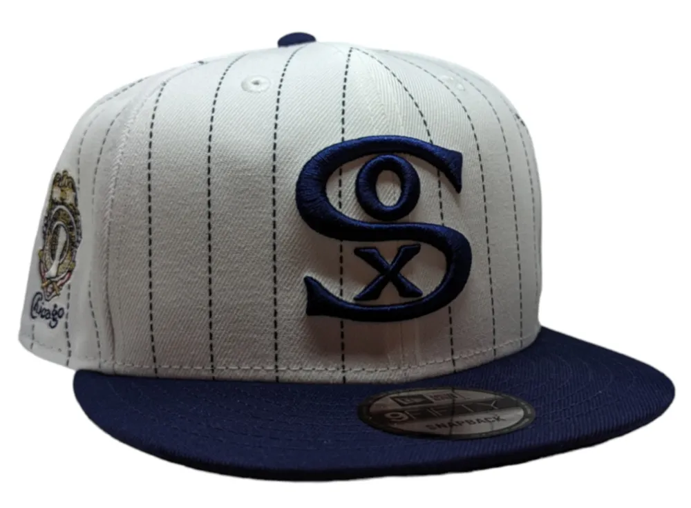 Chicago White Sox New Era FOD Mashup White Pinstripe/Navy 9FIFTY Snapback Adjustable Hat
