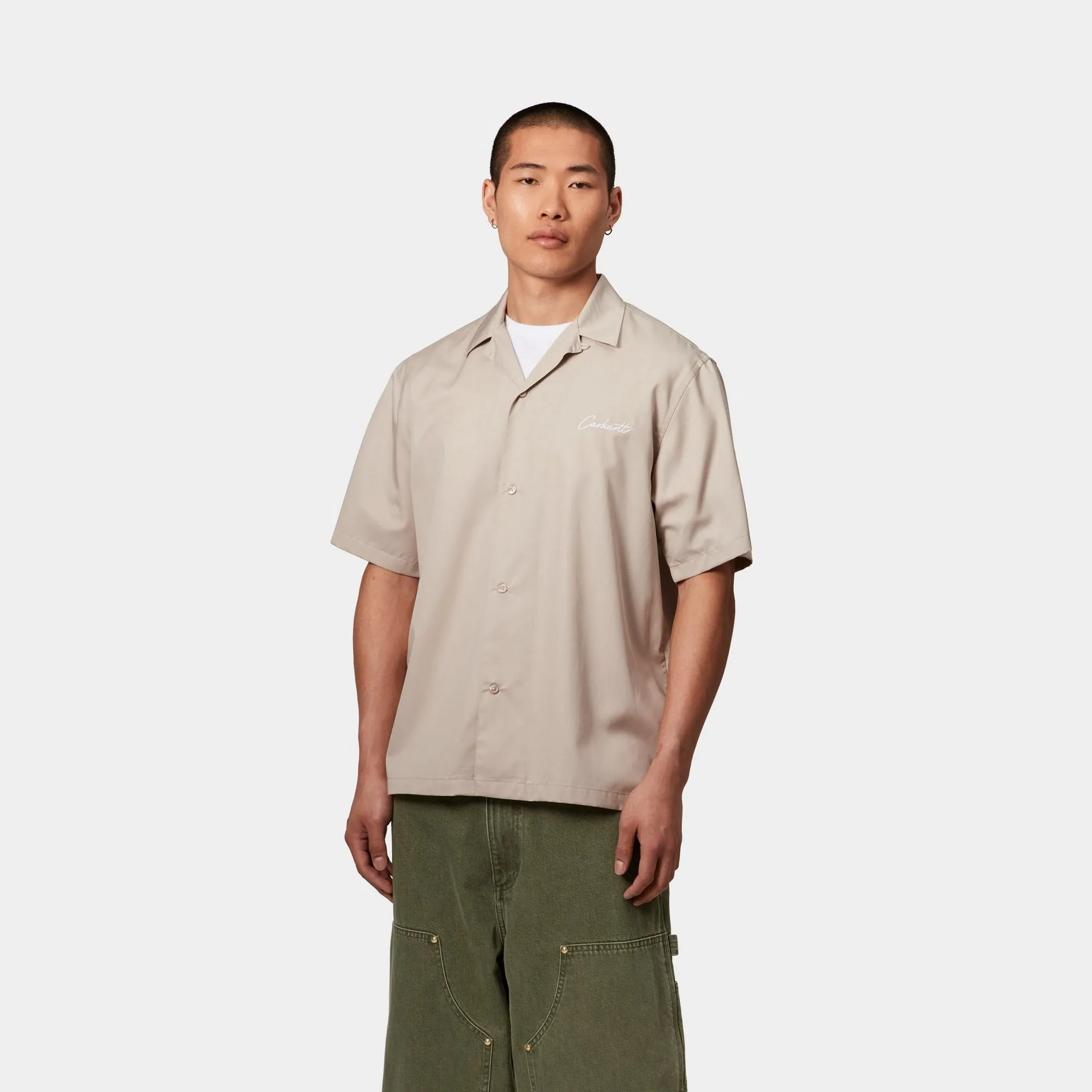 Delray Shirt | Fleur de Sel / White