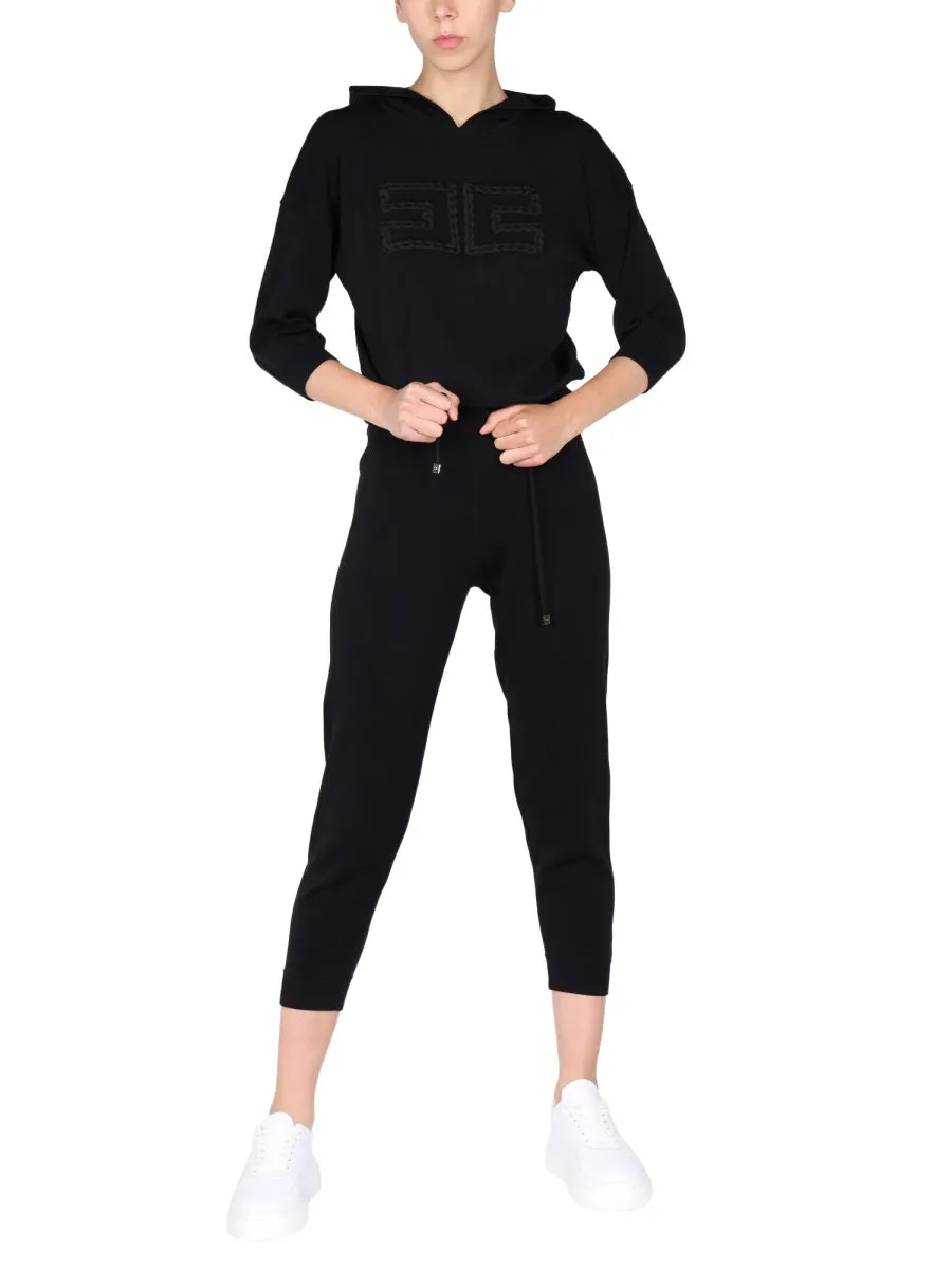 Elisabetta Franchi Logo Embroidered Track Pants