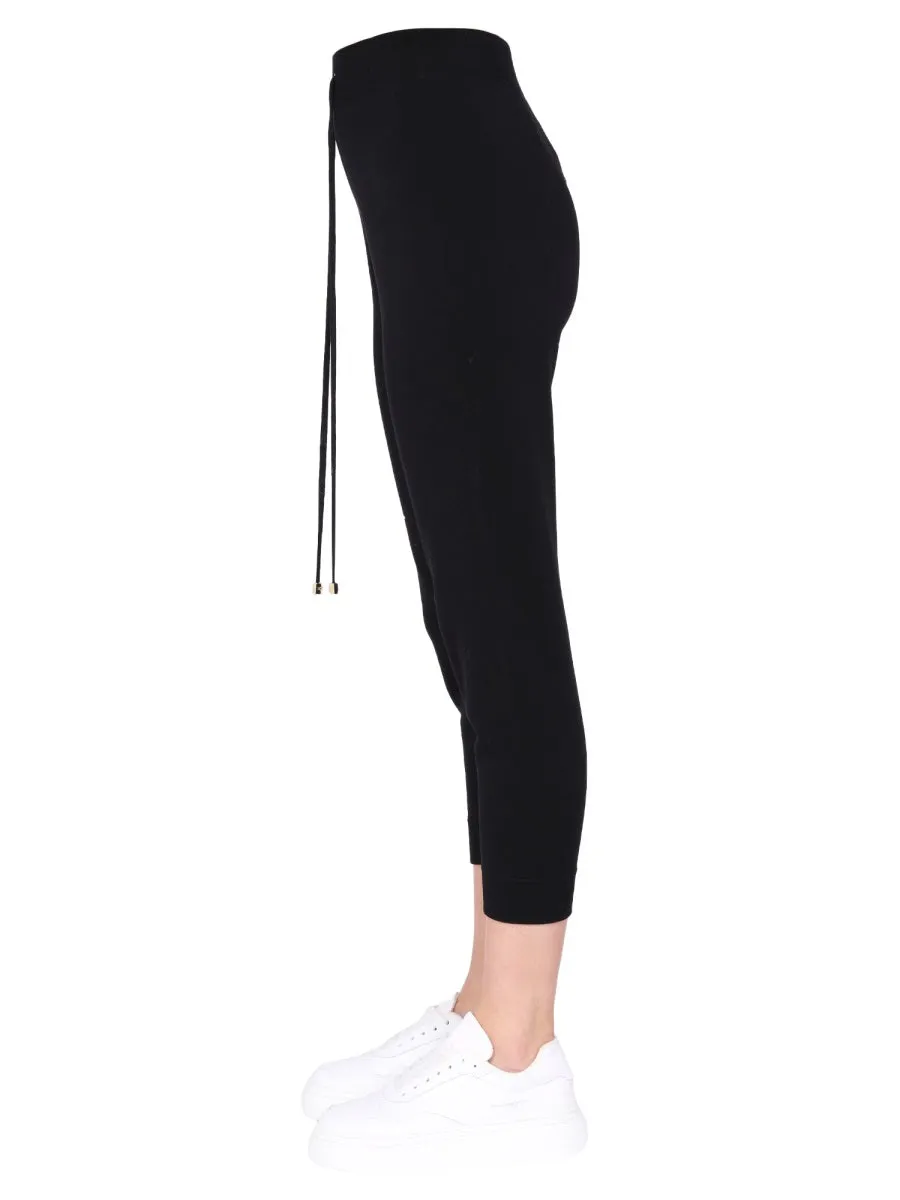 Elisabetta Franchi Logo Embroidered Track Pants