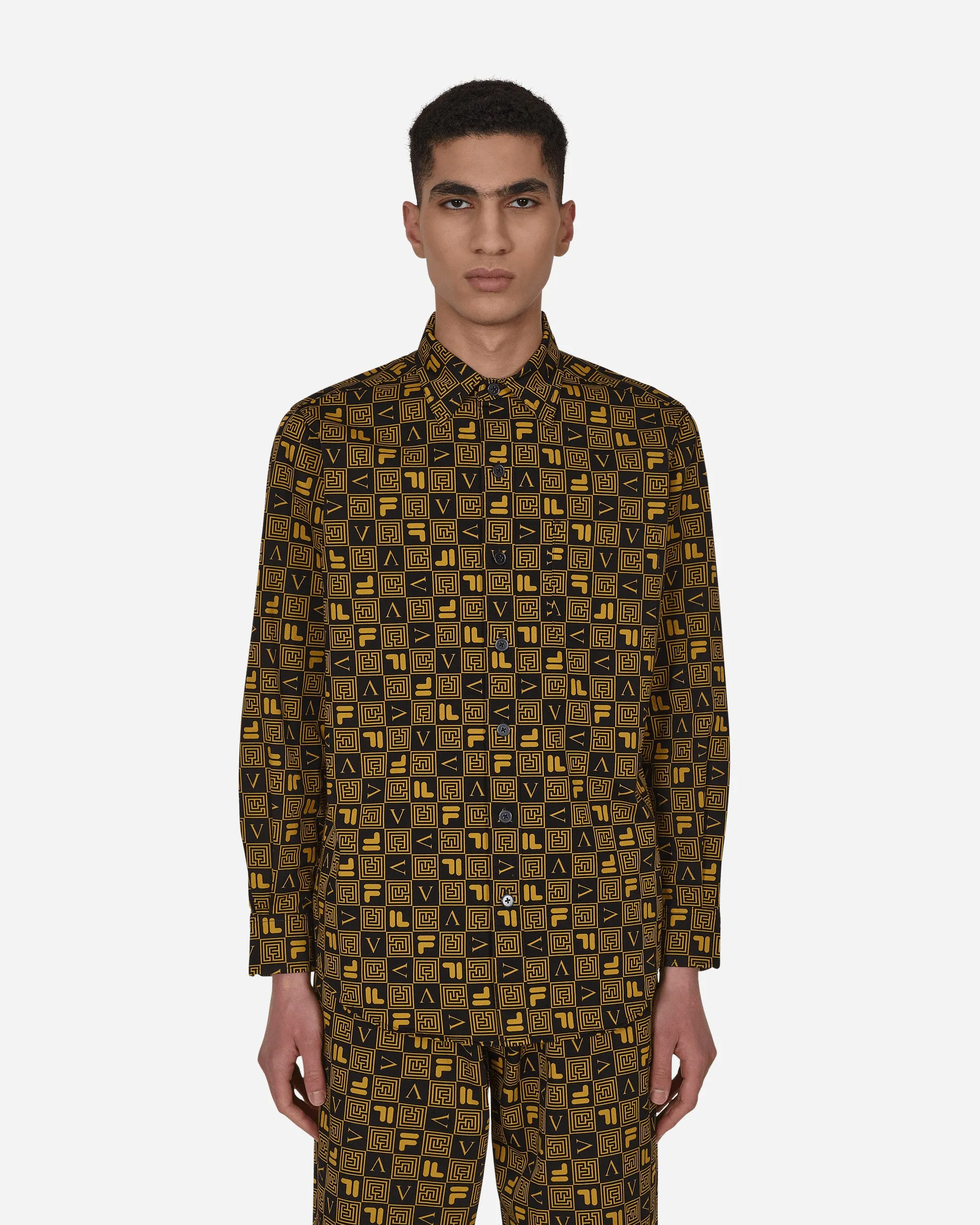 FILA Logo Print Longsleeve Shirt Black