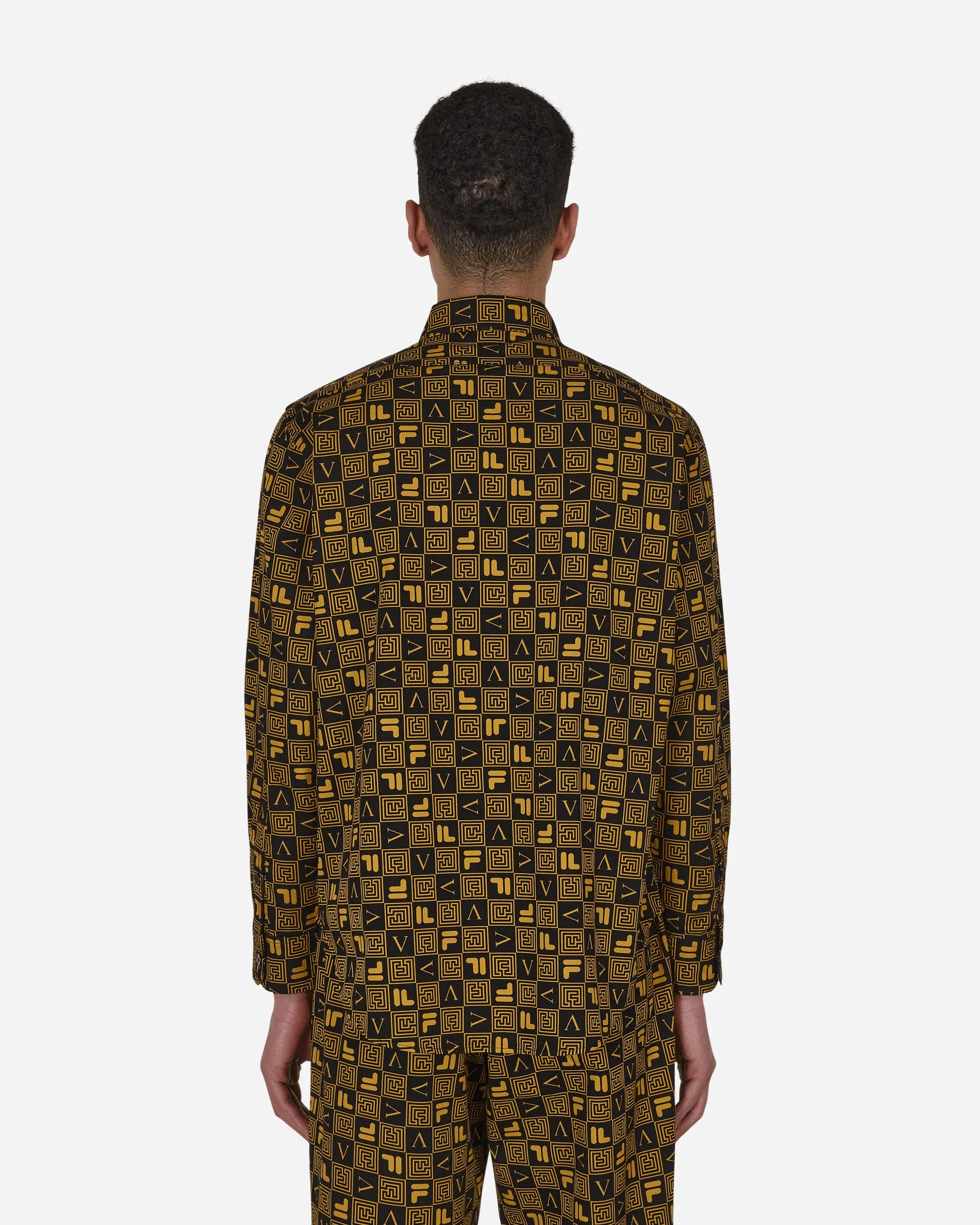 FILA Logo Print Longsleeve Shirt Black
