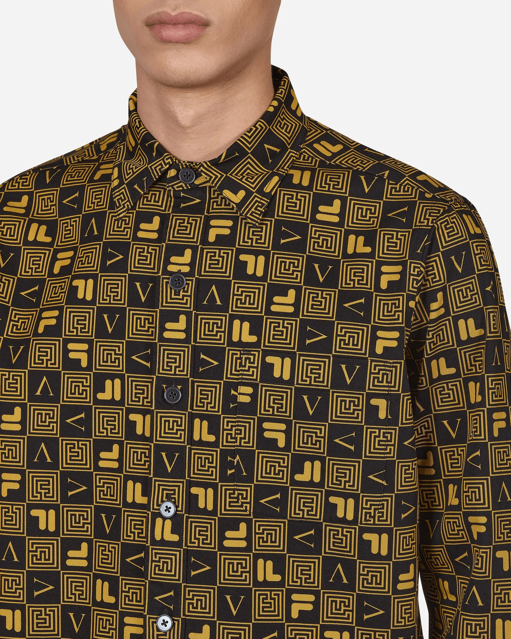 FILA Logo Print Longsleeve Shirt Black