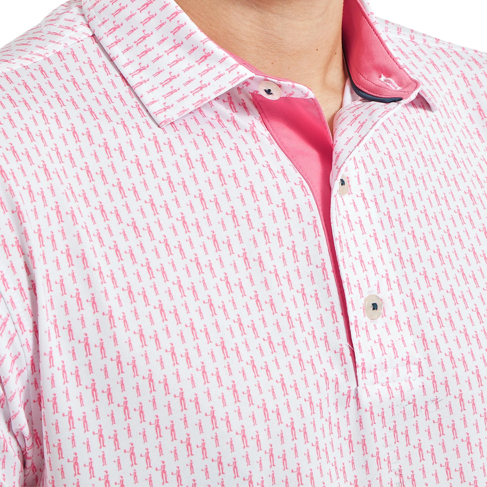 FootJoy Figure Print Lisle Golf Shirt