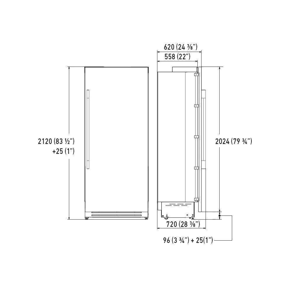 Fulgor Milano F7SRC36S1L 36" Fridge Column