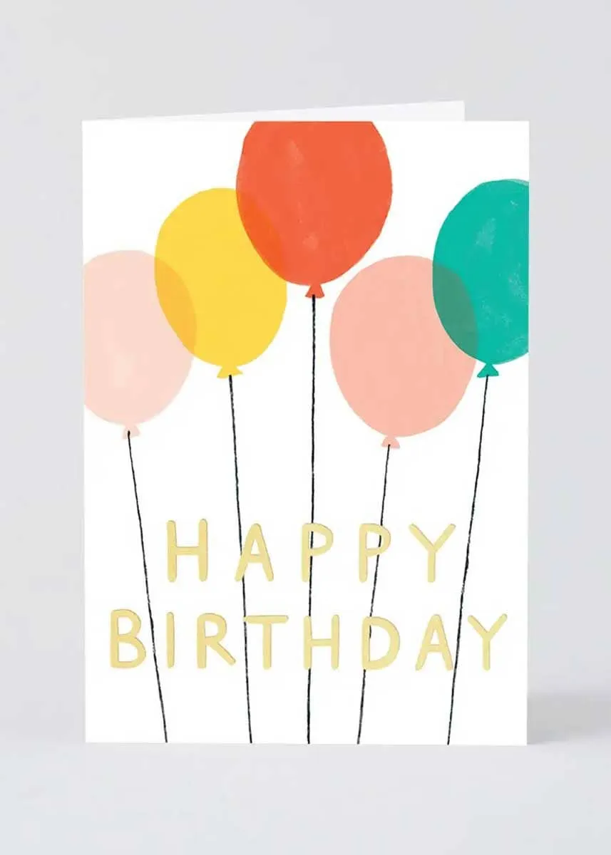 Happy Birthday Balloons Card