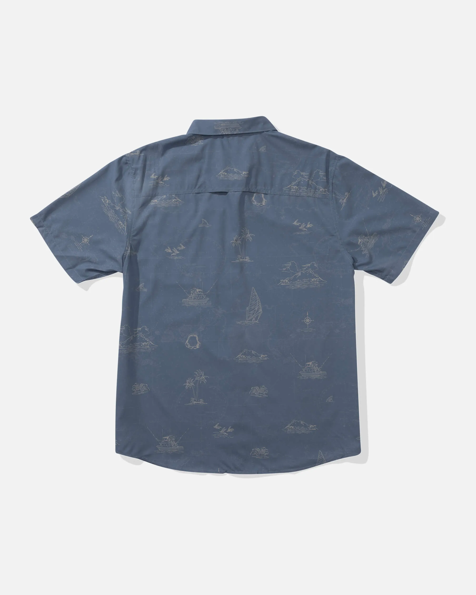 Helmsman Uv Button Up - Bluefin