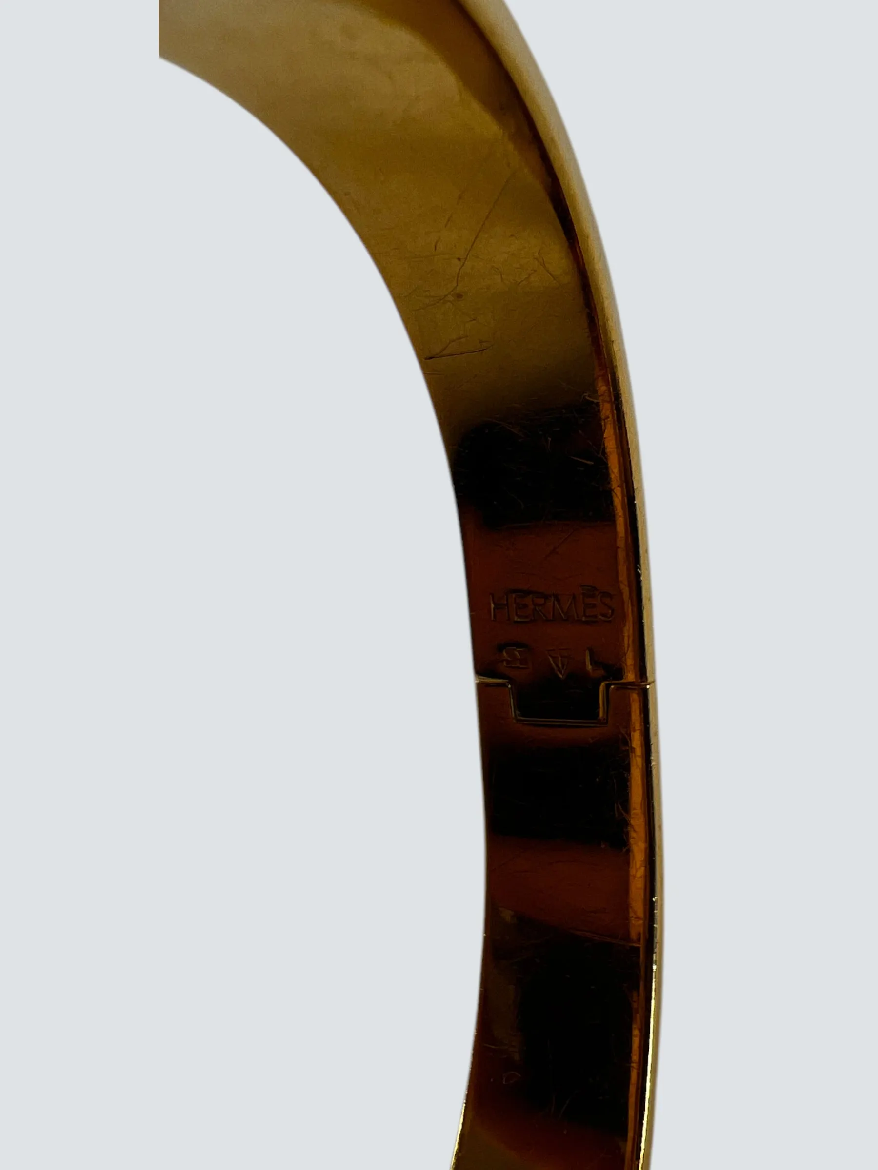 Hermès Off White Enamel H Bracelet