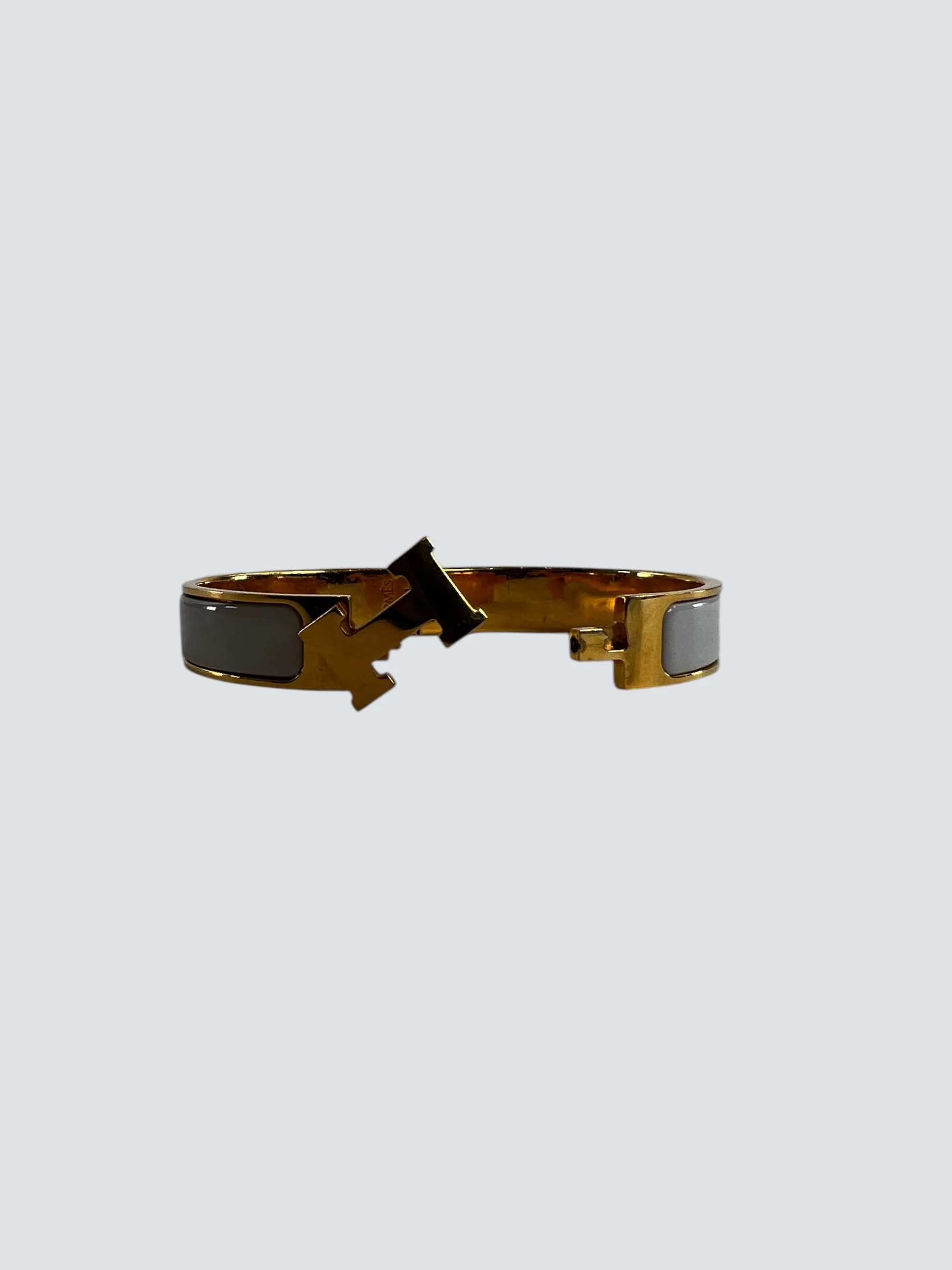 Hermès Off White Enamel H Bracelet