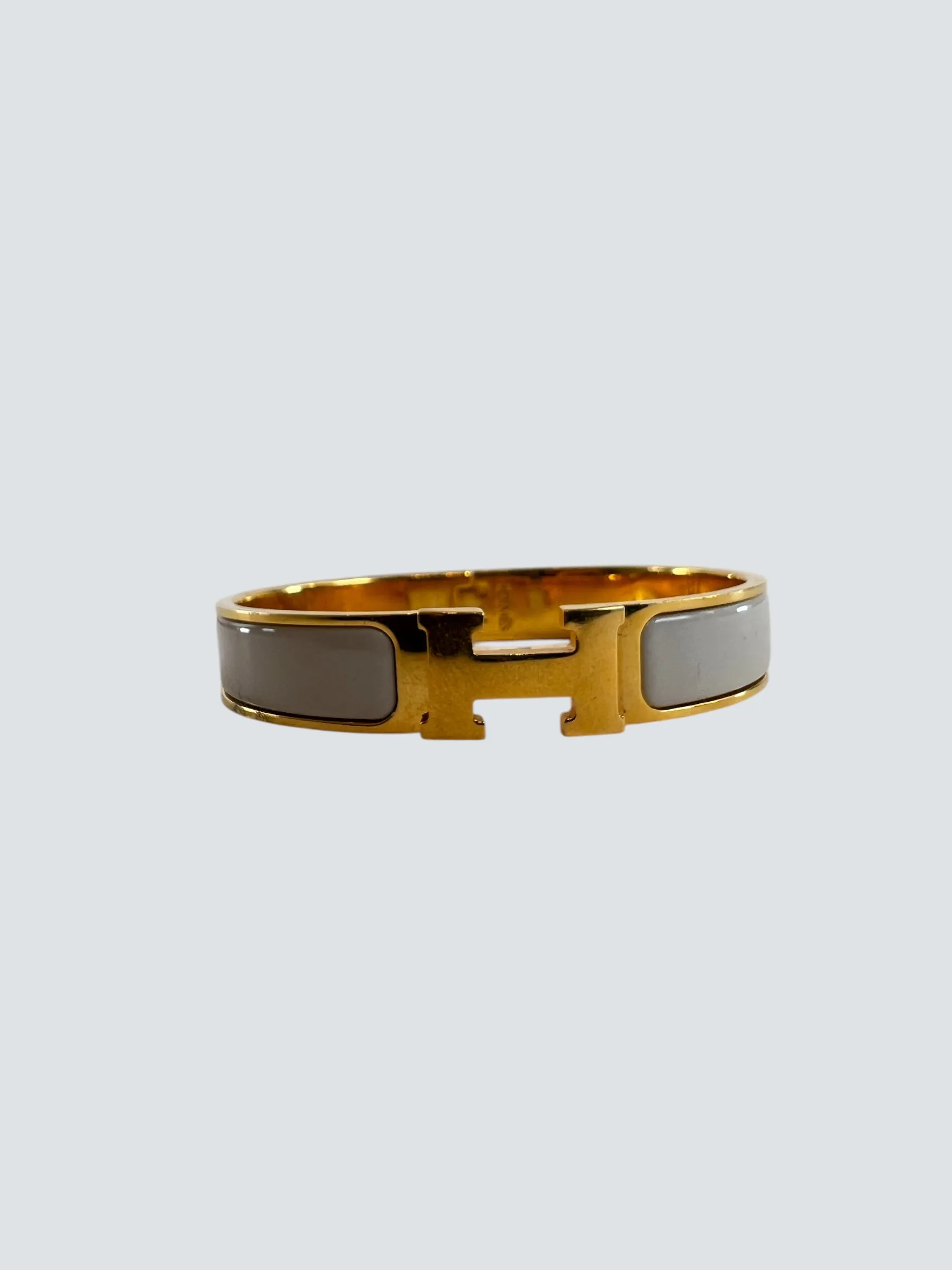 Hermès Off White Enamel H Bracelet
