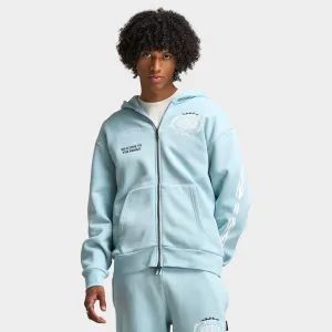 Hoodrich Noir Oversized Full Zip Hoodie Sterling Blue / White - Anthracite