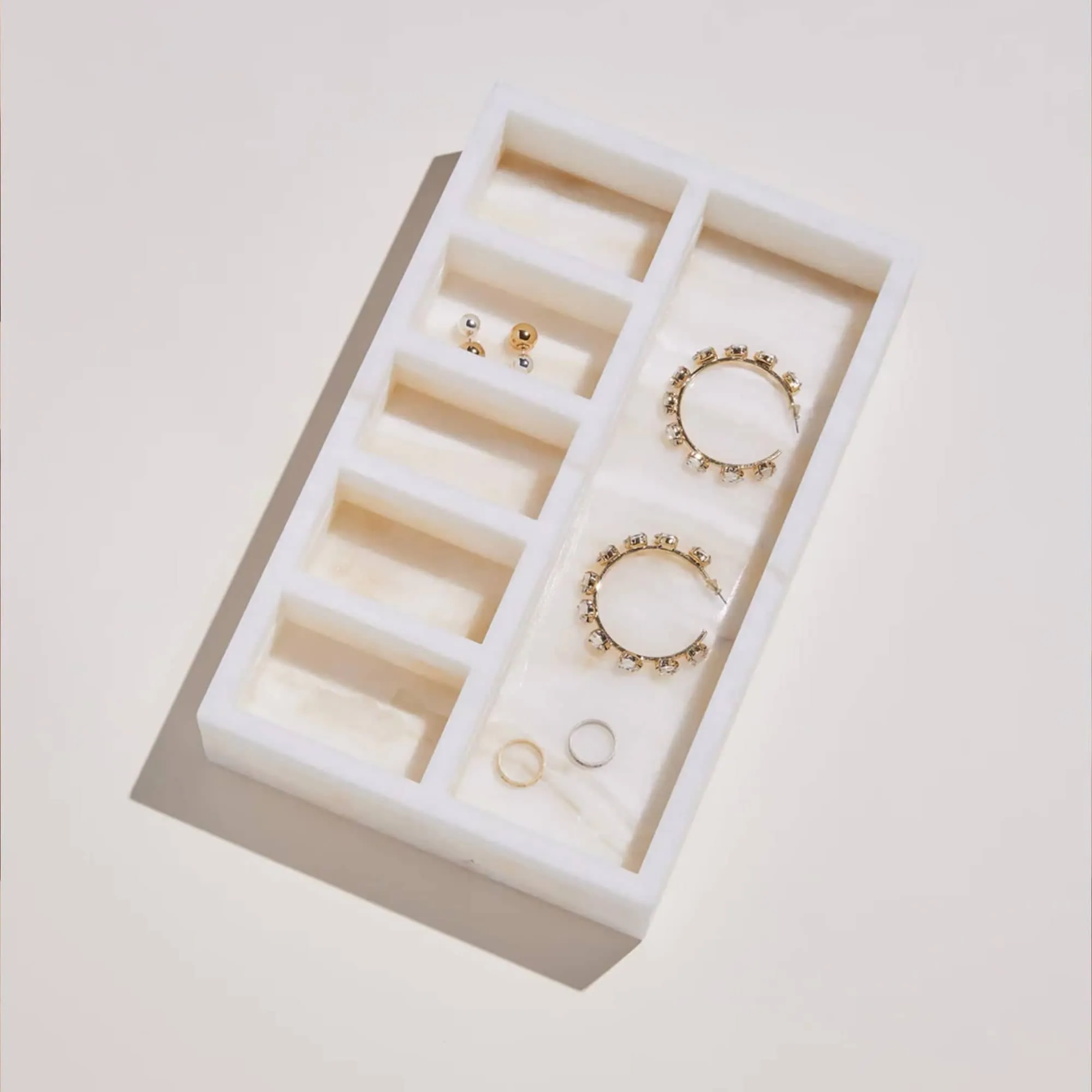 Jewellery Tray - White Onyx