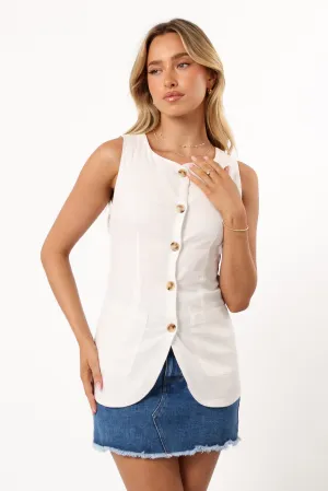 June Vest - White