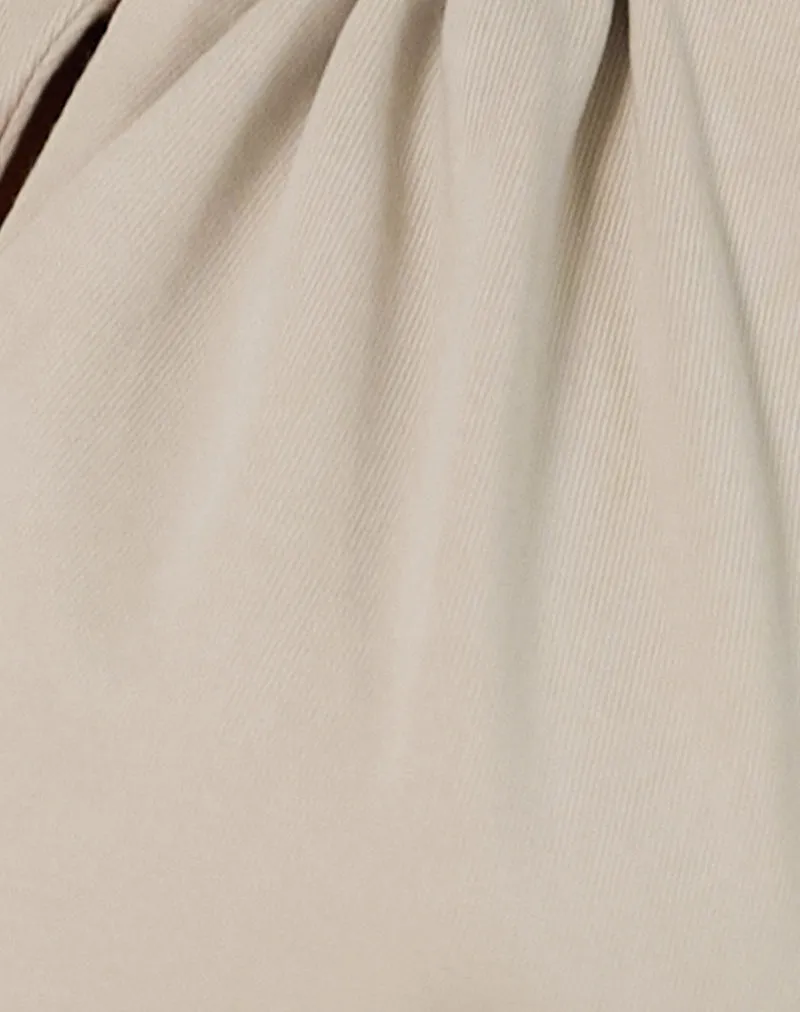 Karise Plunge Top in Cupro Oatmilk