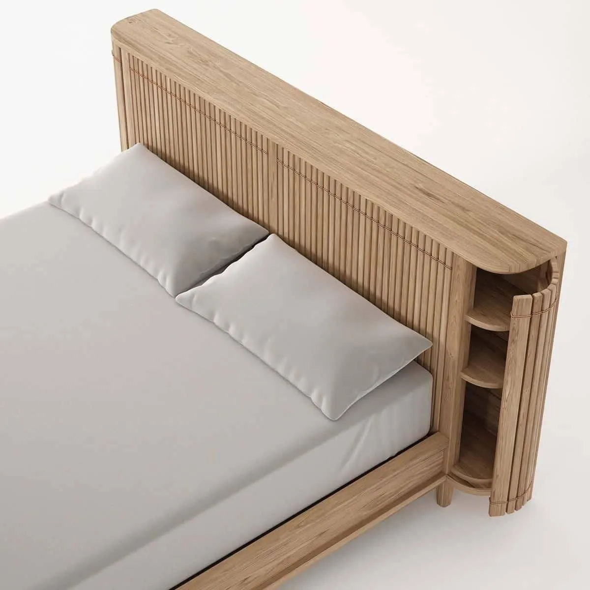 Koppar Queen Bed - Patina Oak