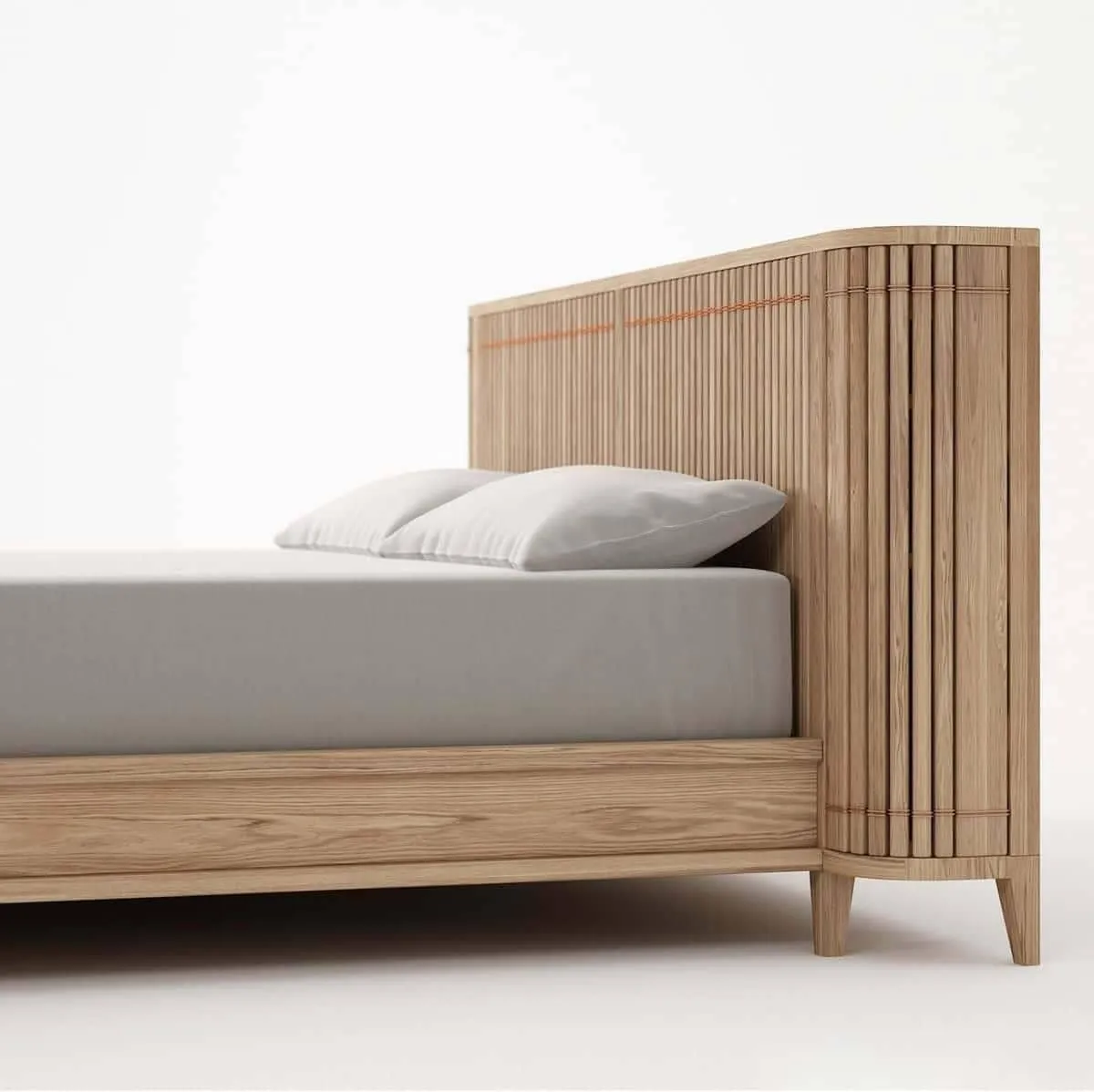 Koppar Queen Bed - Patina Oak