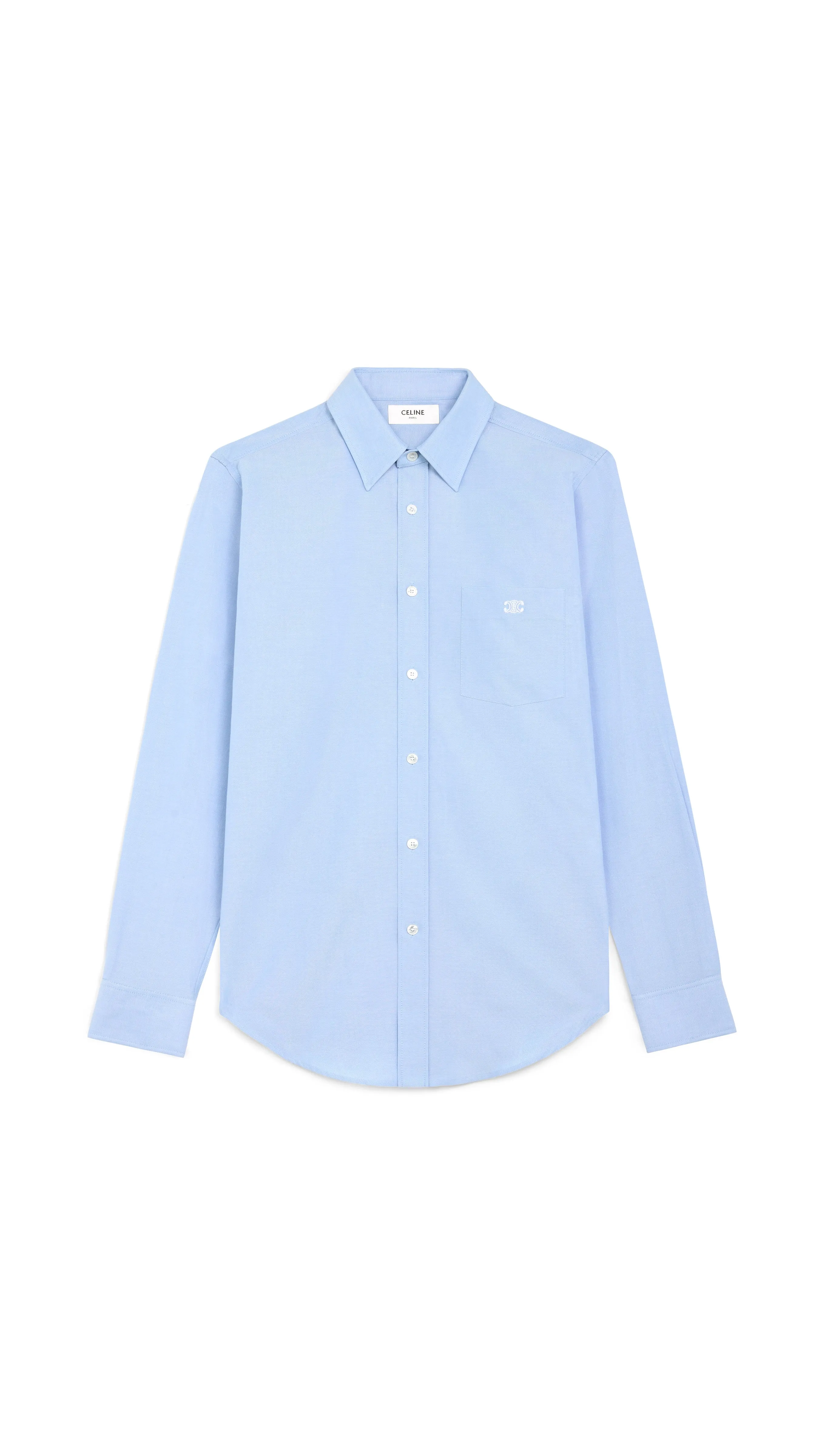 Loose Oxford Shirt in Cotton - Light Blue