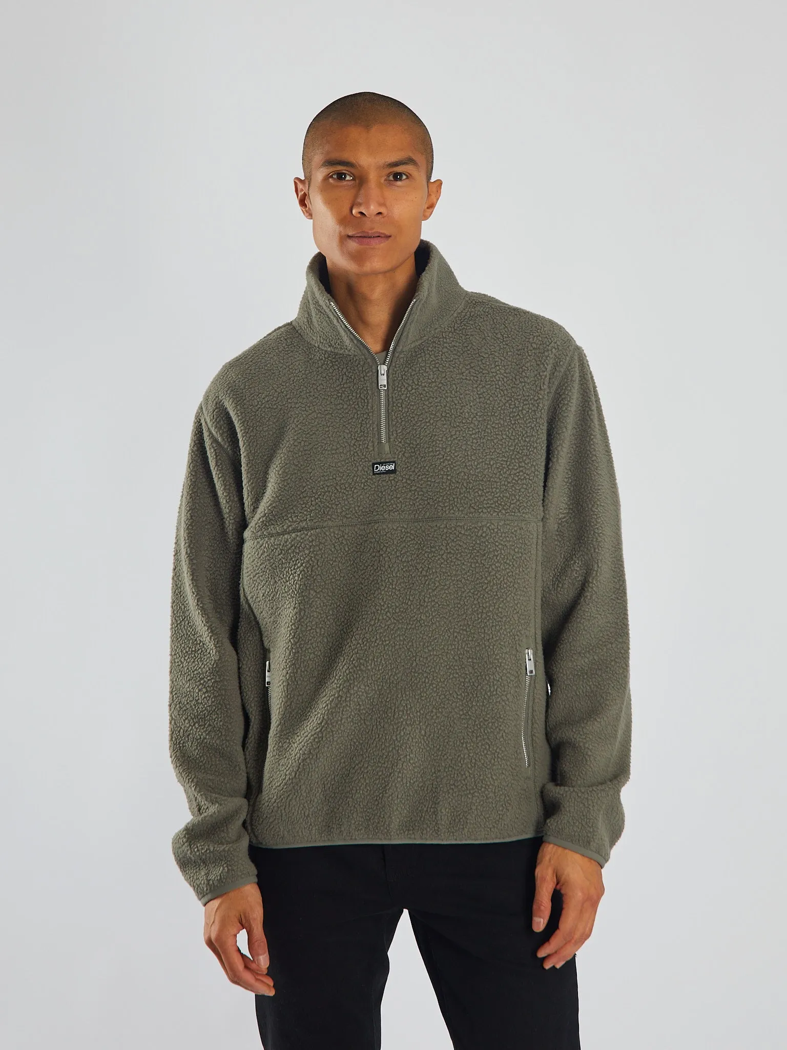 Marc Fleece Half Zip Sage Grey