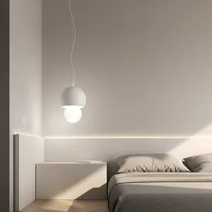 Matte White Aluminium Lunar Pendant