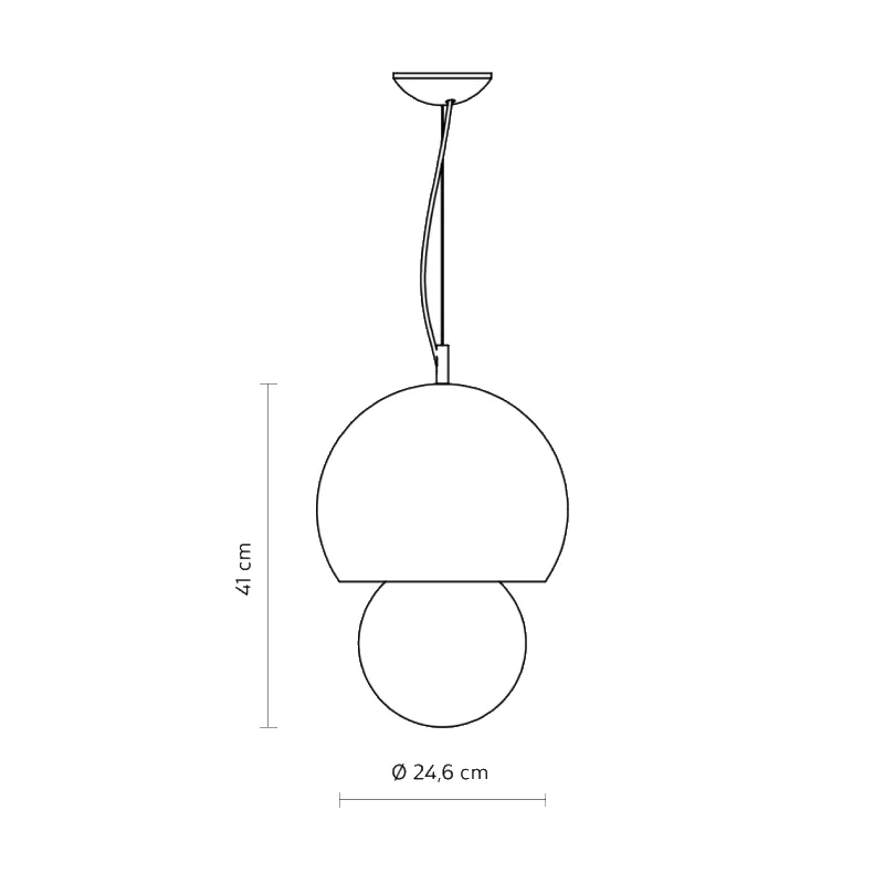 Matte White Aluminium Lunar Pendant