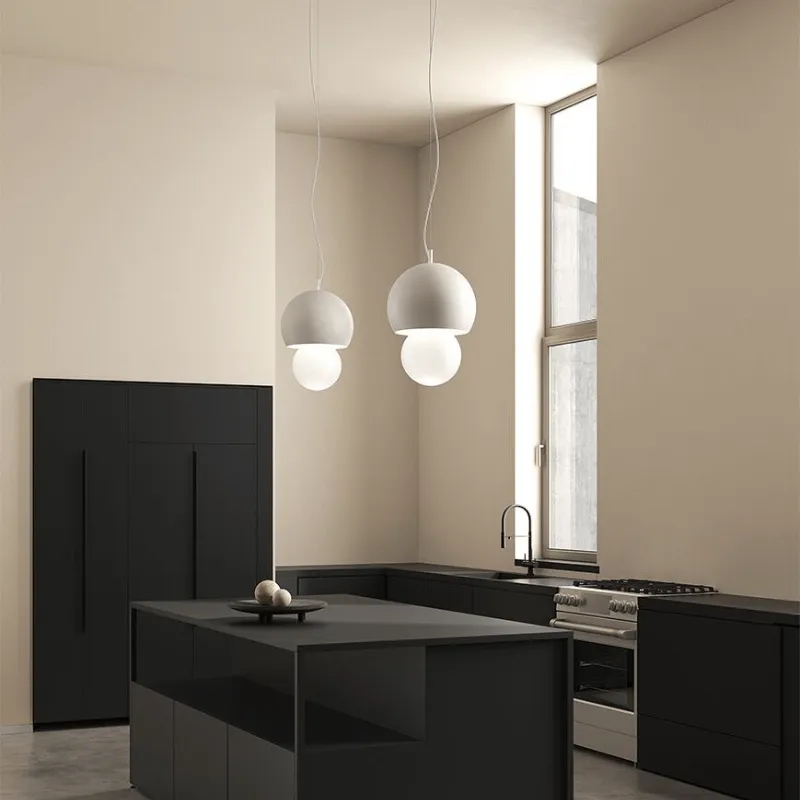 Matte White Aluminium Lunar Pendant