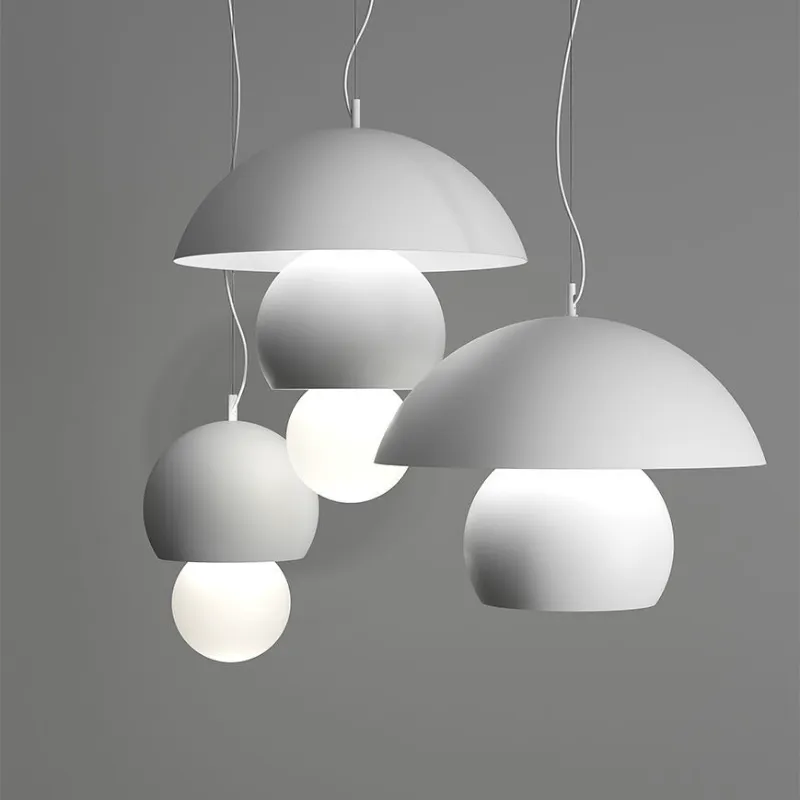 Matte White Aluminium Lunar Pendant