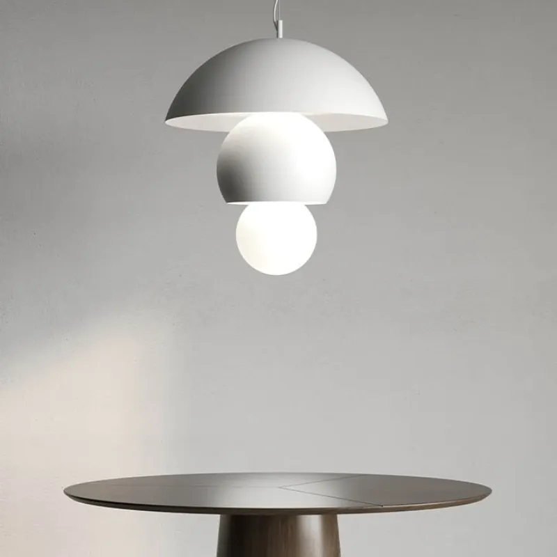 Matte White Aluminium Lunar Pendant