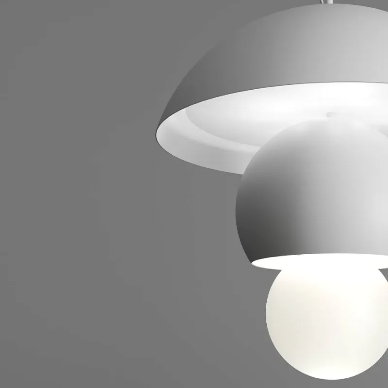 Matte White Aluminium Lunar Pendant