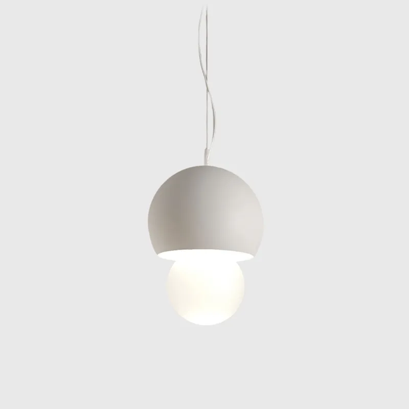 Matte White Aluminium Lunar Pendant