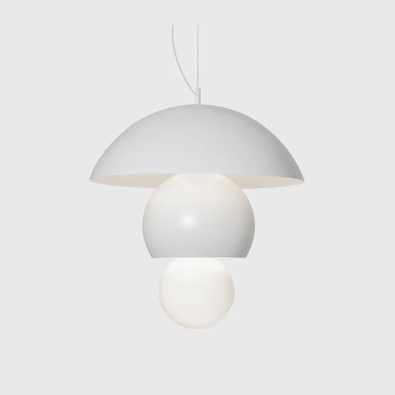 Matte White Aluminium Lunar Pendant