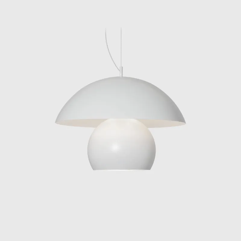 Matte White Aluminium Lunar Pendant