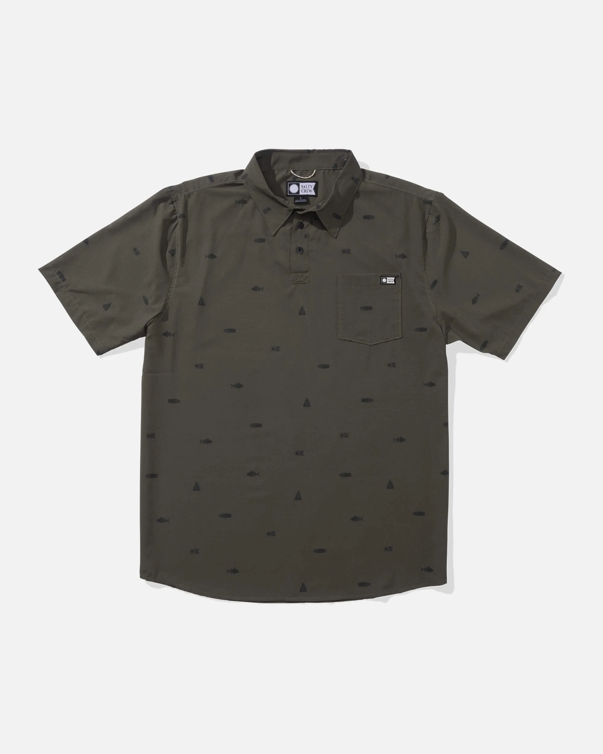 Mayday Perf Ss Tech Polo - Olive